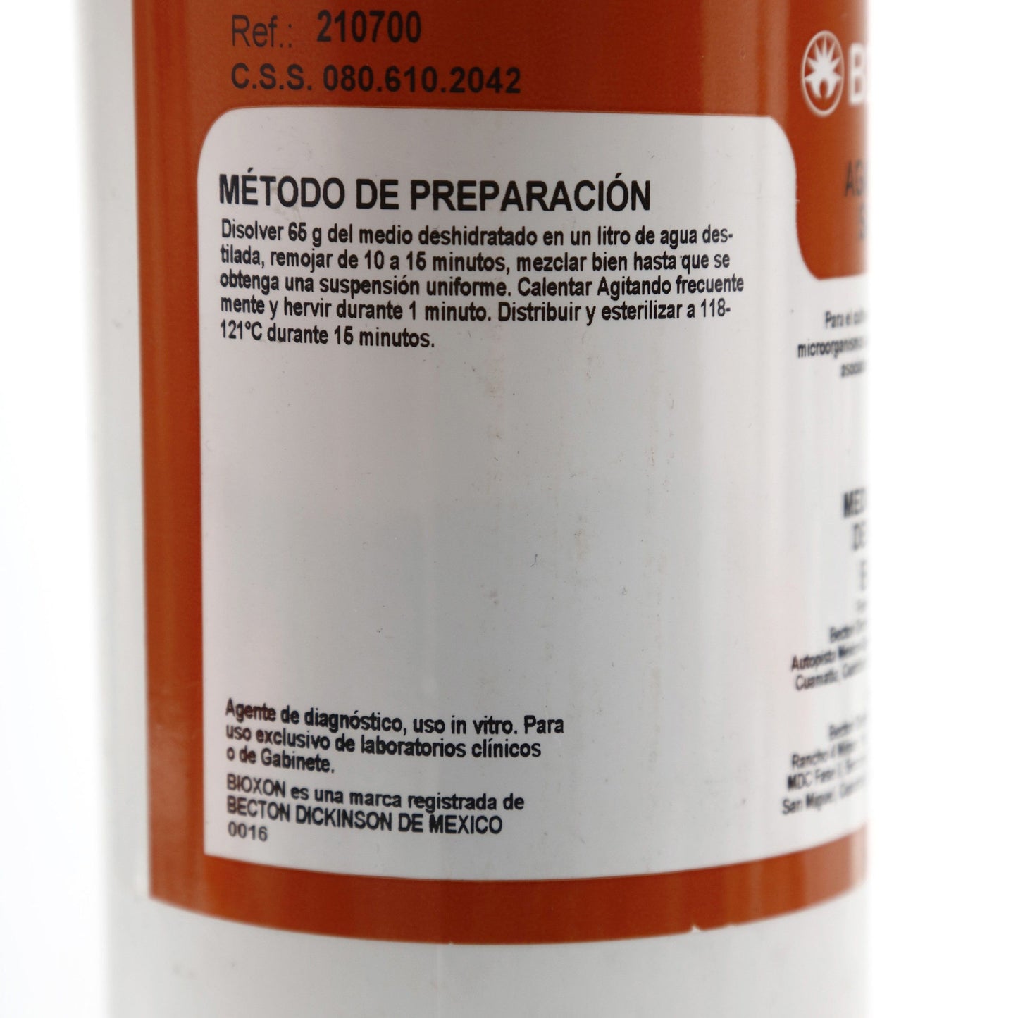 210700 - Agar Dextrosa Sabouraud 450g Bioxon