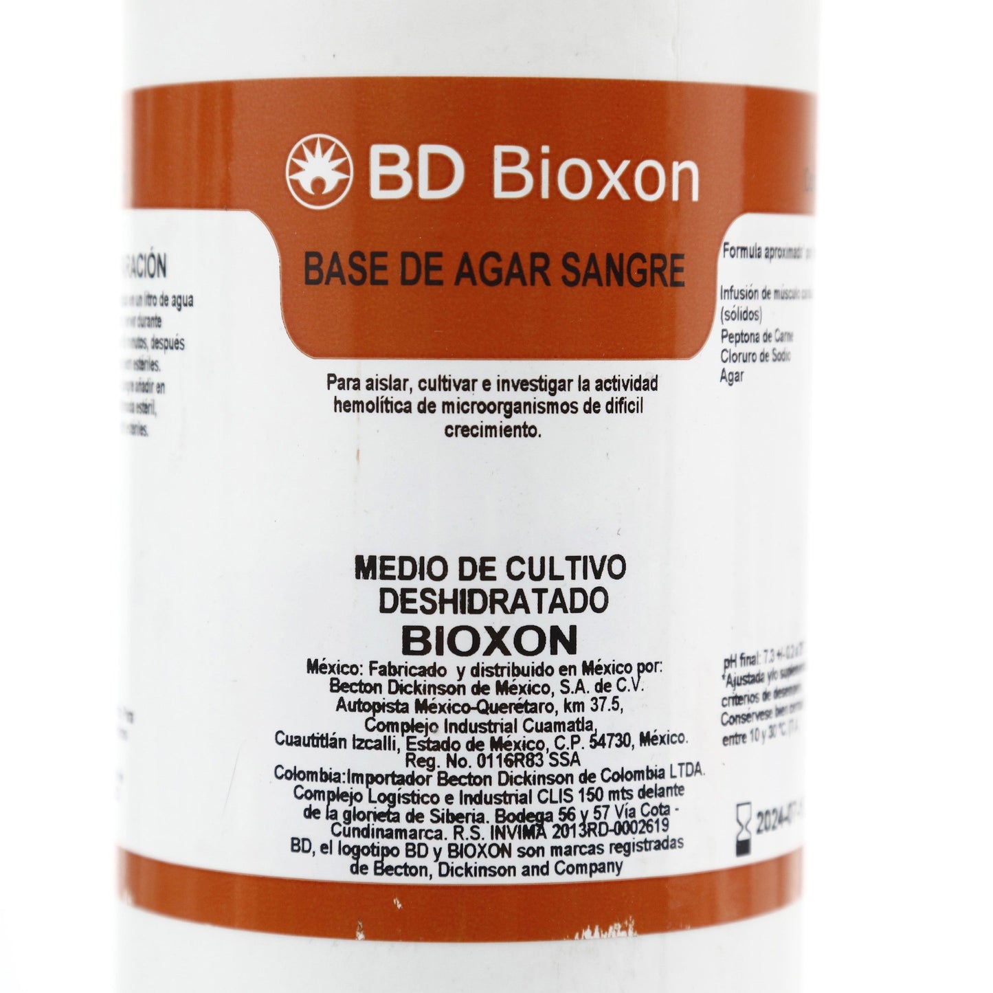 211728 - Base De Agar Sangre 450g Bioxon