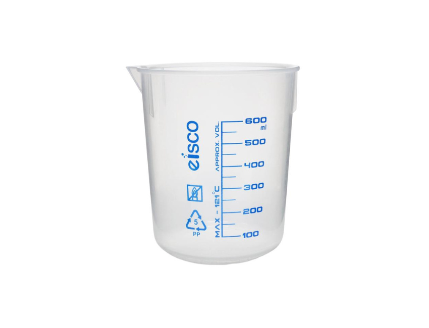 ECH0139D - Vaso Precipitado Polipropileno Impreso Azul 600ml Eisco