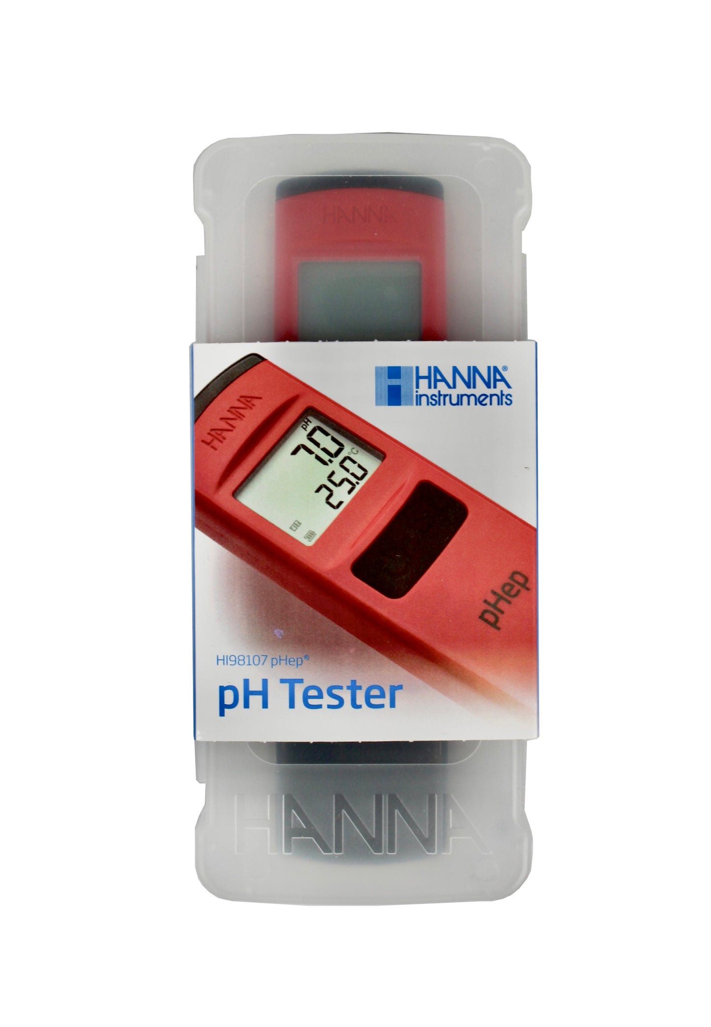 HI98107 –Medidor De Ph 0.0-14.0 Digital De Bolsillo Rojo Hanna