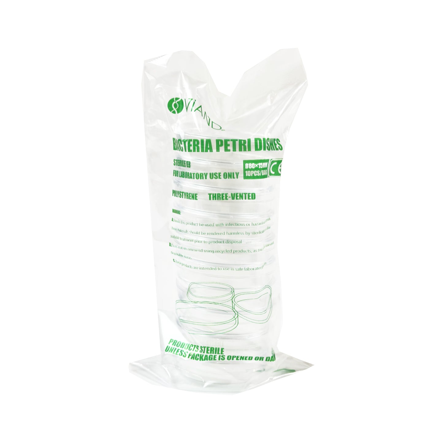 Caja Petri Desechable Apilable 60 X 15mm Pk/10 VIAND