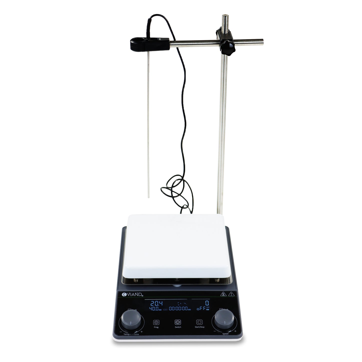Termoagitador Plato Cerámica 15x15cm 300°C 1600rpm VIAND