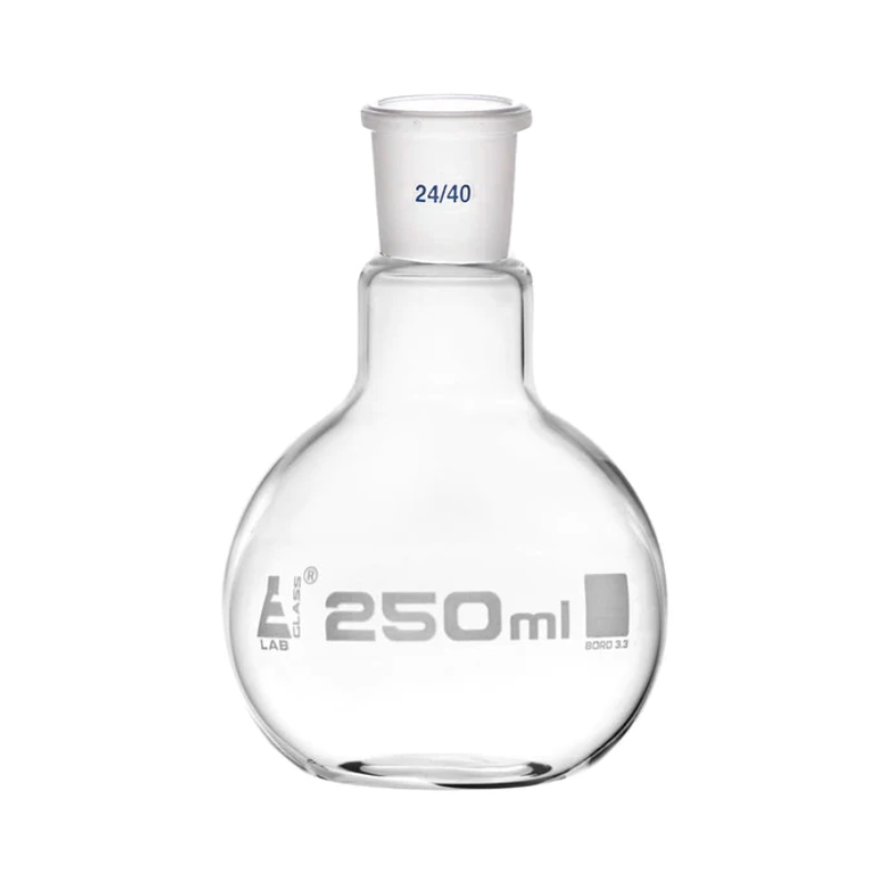 CH0412G - Matraz Bola Fondo Plano Cuello Corto 24/40 250ml Eisco