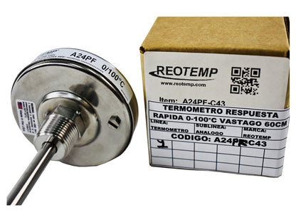 A24PF-C43 - Termómetro De Suelo Y Composta 0-100°C Largo 60cm Reotemp