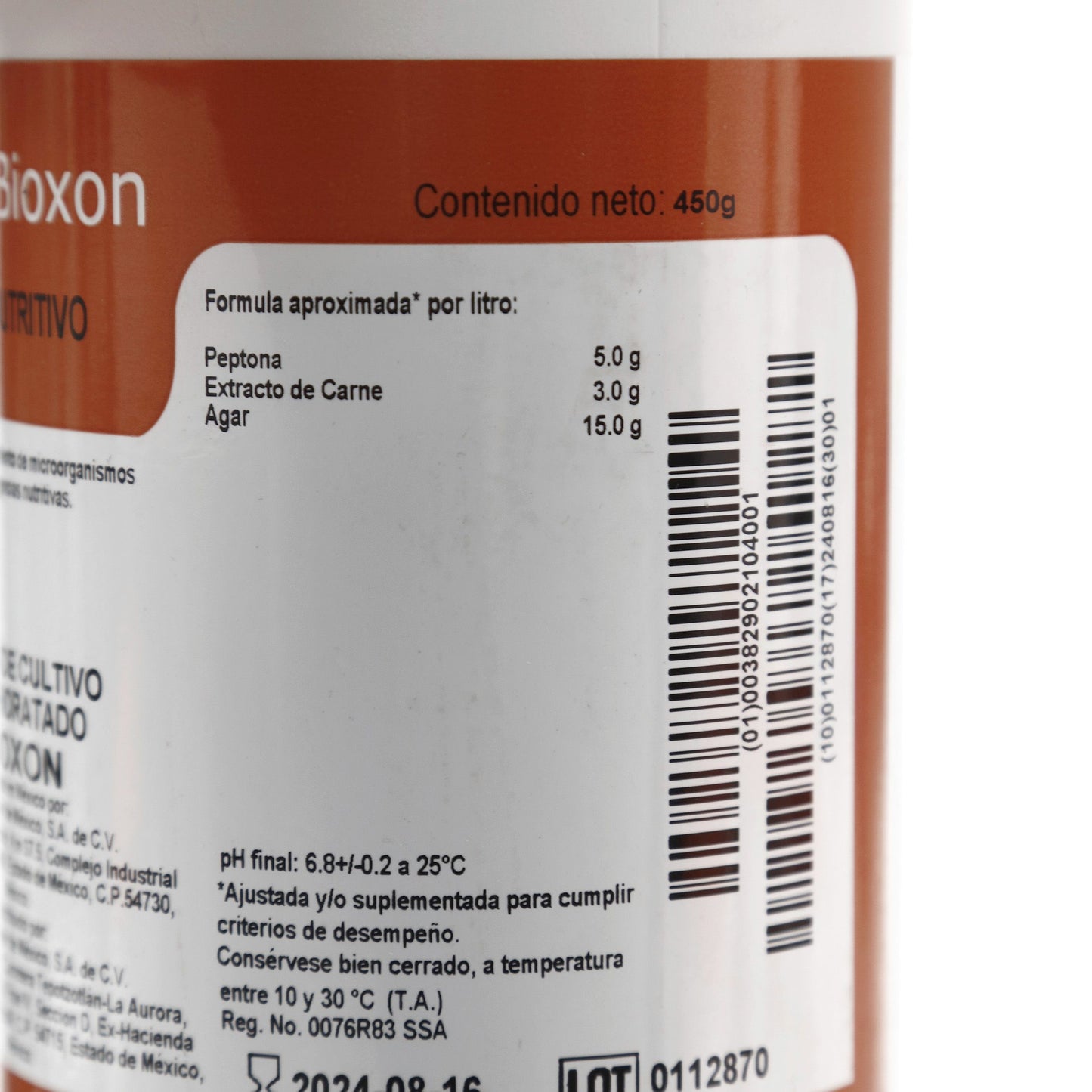 210400 - Agar Nutritivo 450g   Bioxon