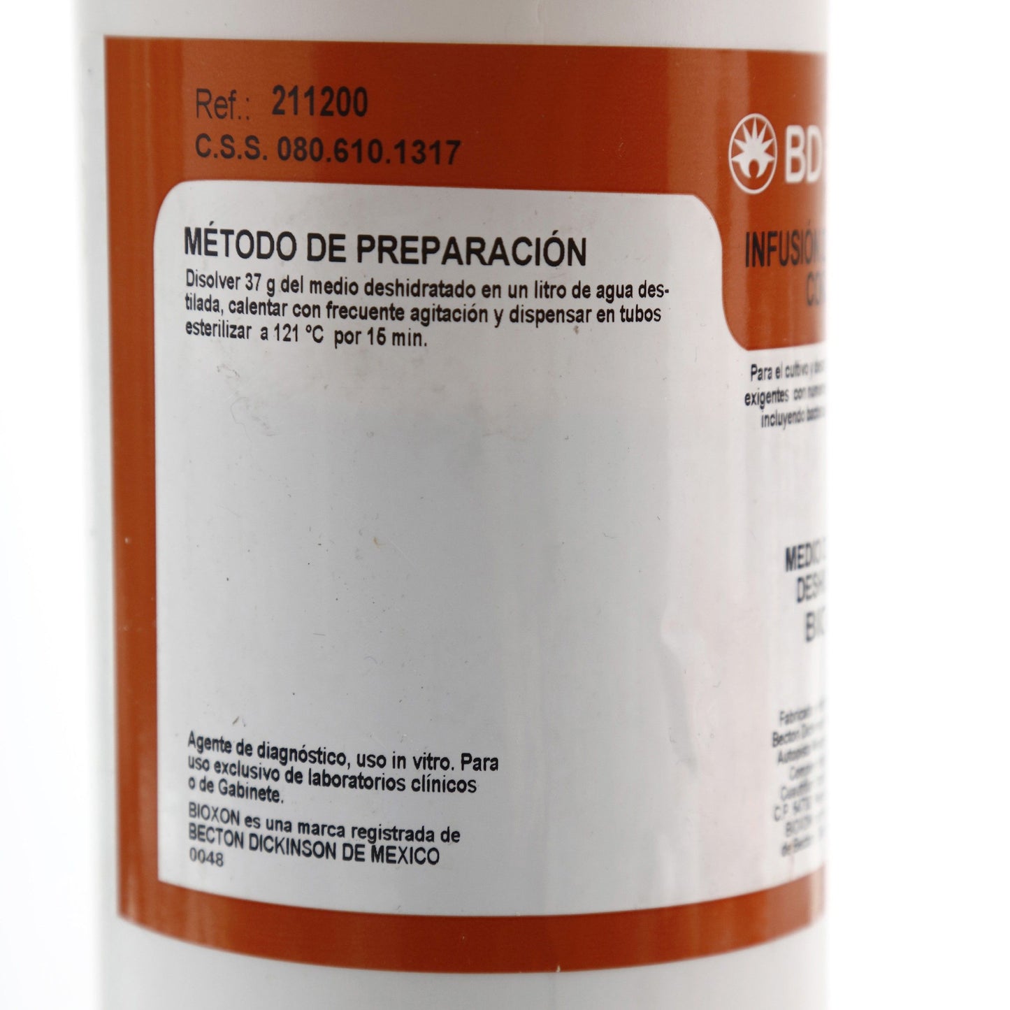 211200 - Caldo Infusión Cerebro Corazón 450g   Bioxon