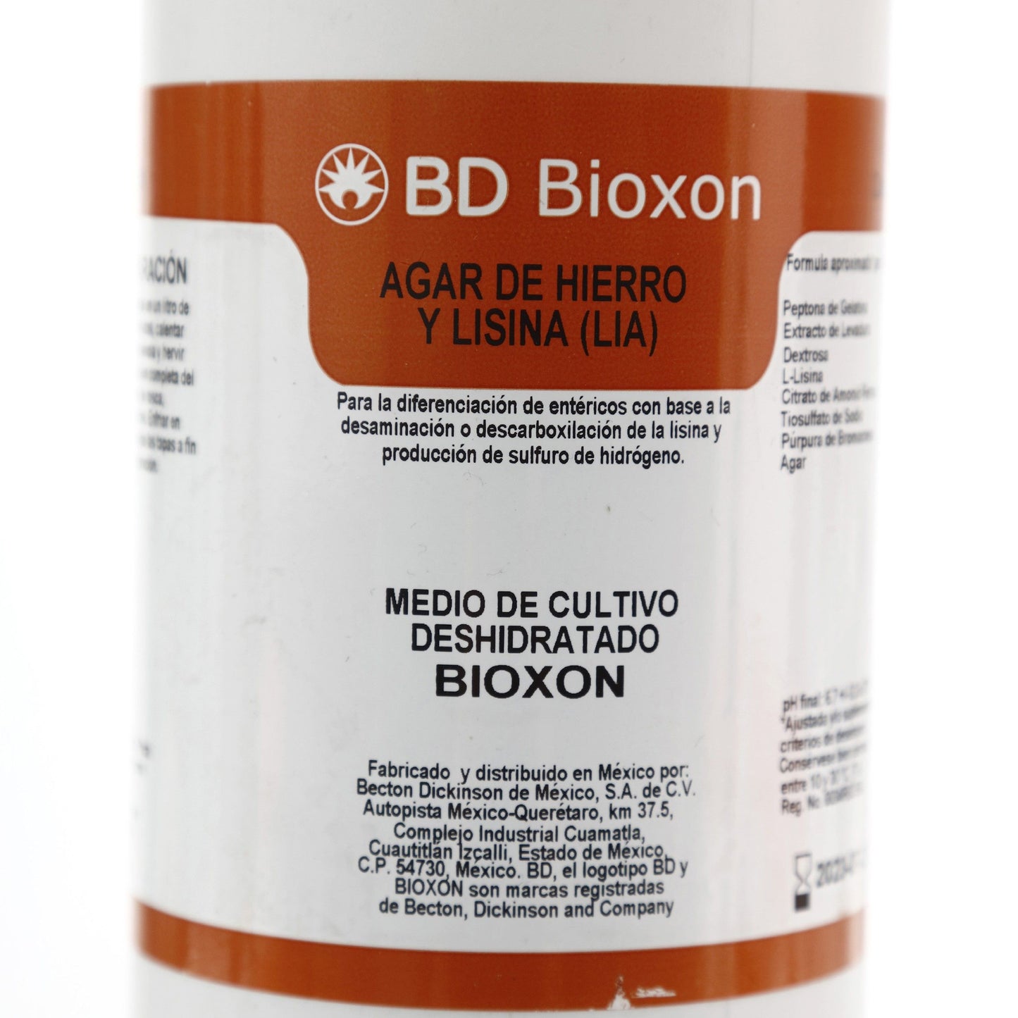 211719 - Agar Hierro Y Lisina 450g Bioxon