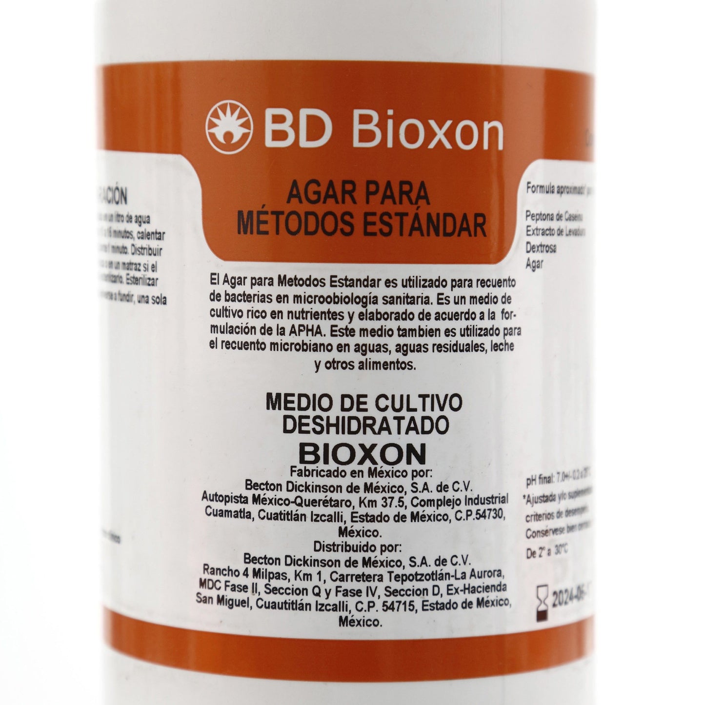 211724 - Agar Métodos Estándar 450g Bioxon