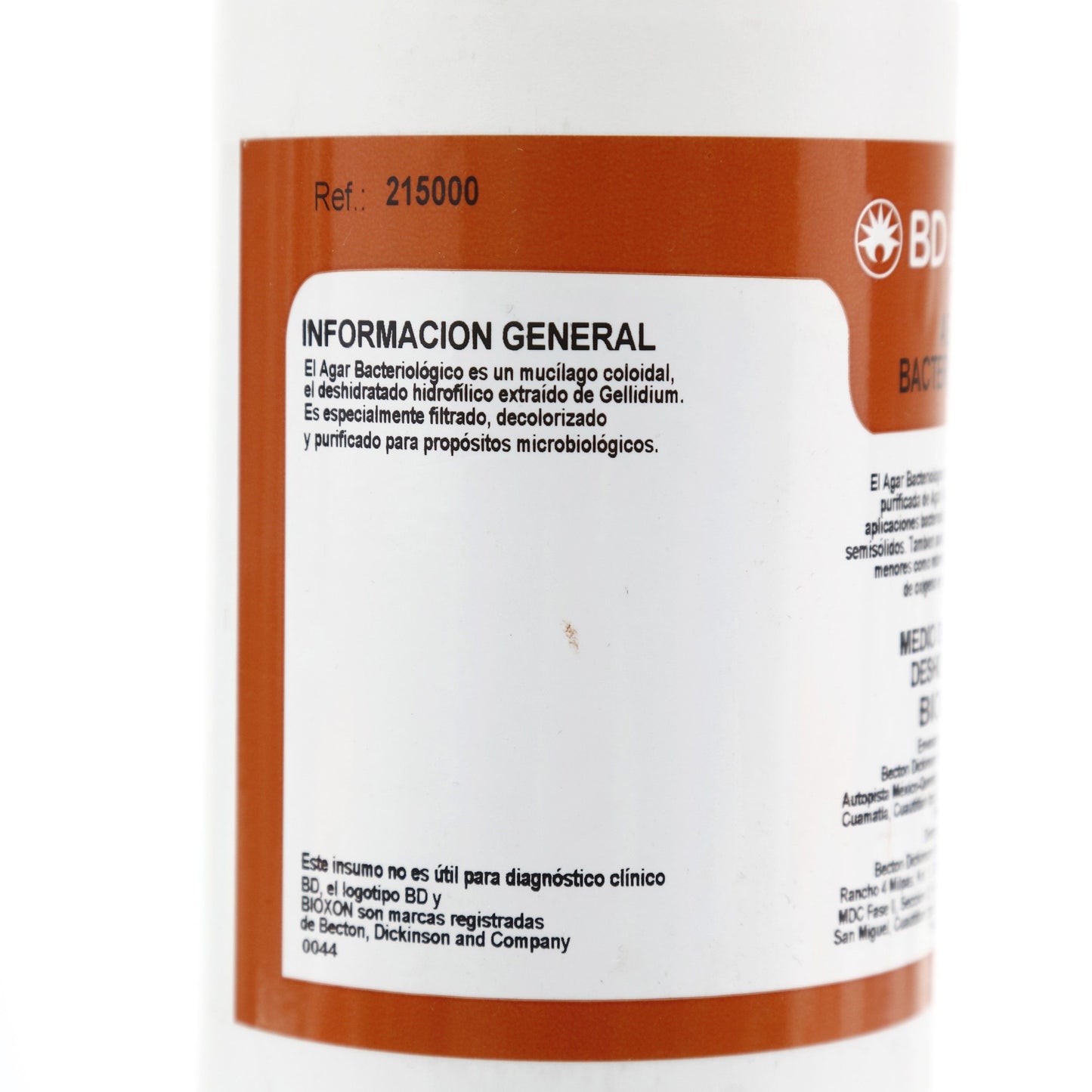 215000 - Agar Bacteriologico 450g Bioxon