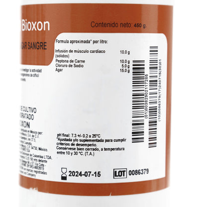 211728 - Base De Agar Sangre 450g Bioxon