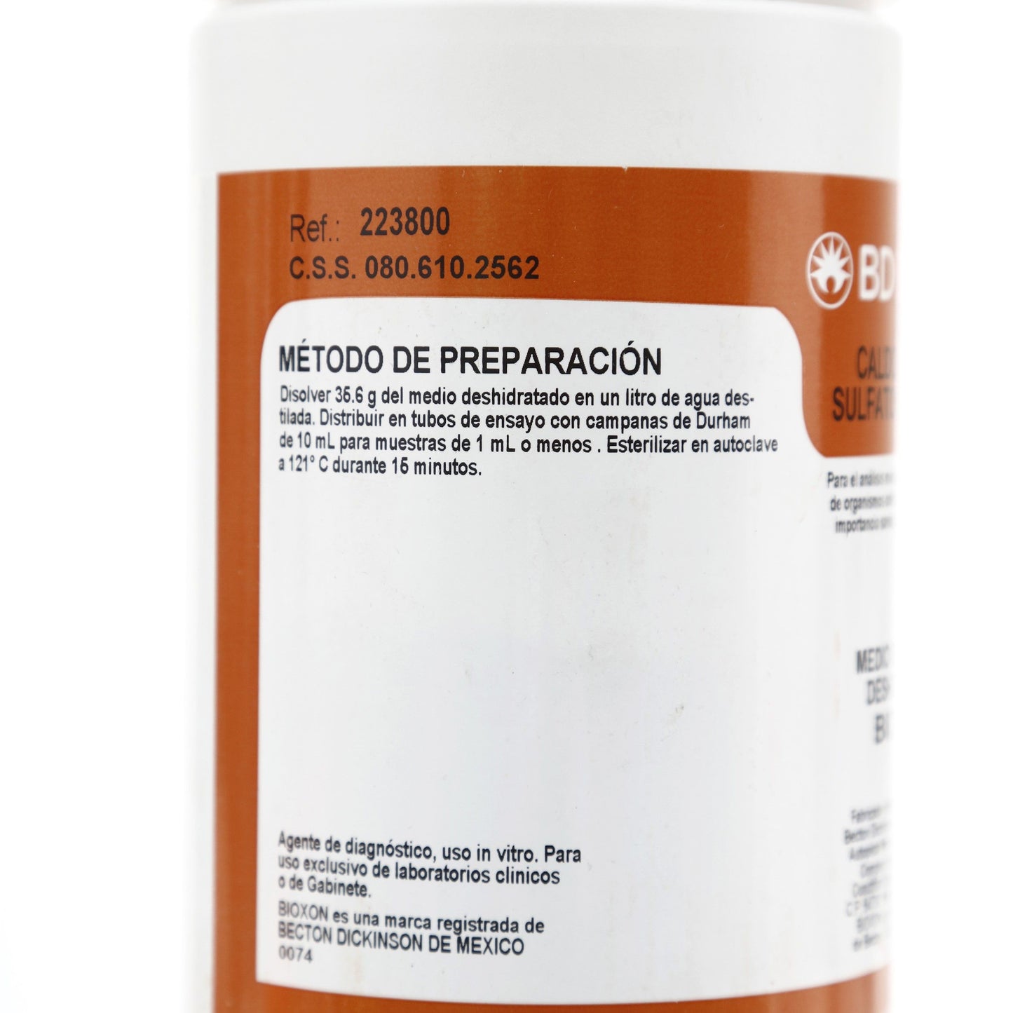 223800 - Caldo Lauril Sulfato De Sodio 450g Bioxon