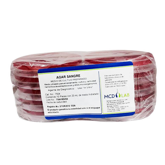 7504 - Agar Sangre En Caja Petri Pk10 MCD