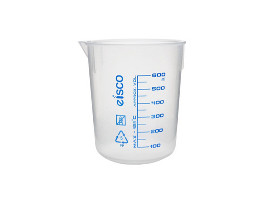 ECH0139D - Vaso Precipitado Polipropileno Impreso Azul 600ml Eisco