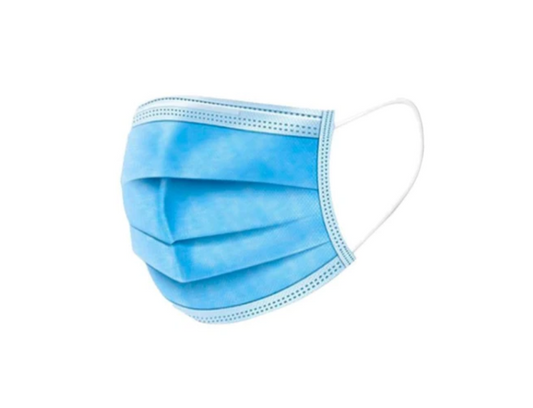 ES799 - Cubre Boca Tres Pliegos Azul Pk/50 Nal