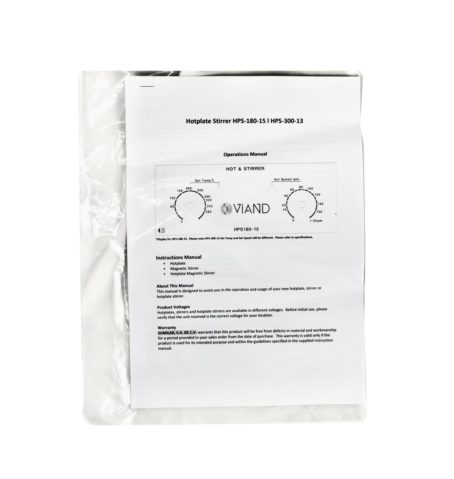 Termoagitador Plato Cerámica 12"X12" 350°C 1300rpm VIAND