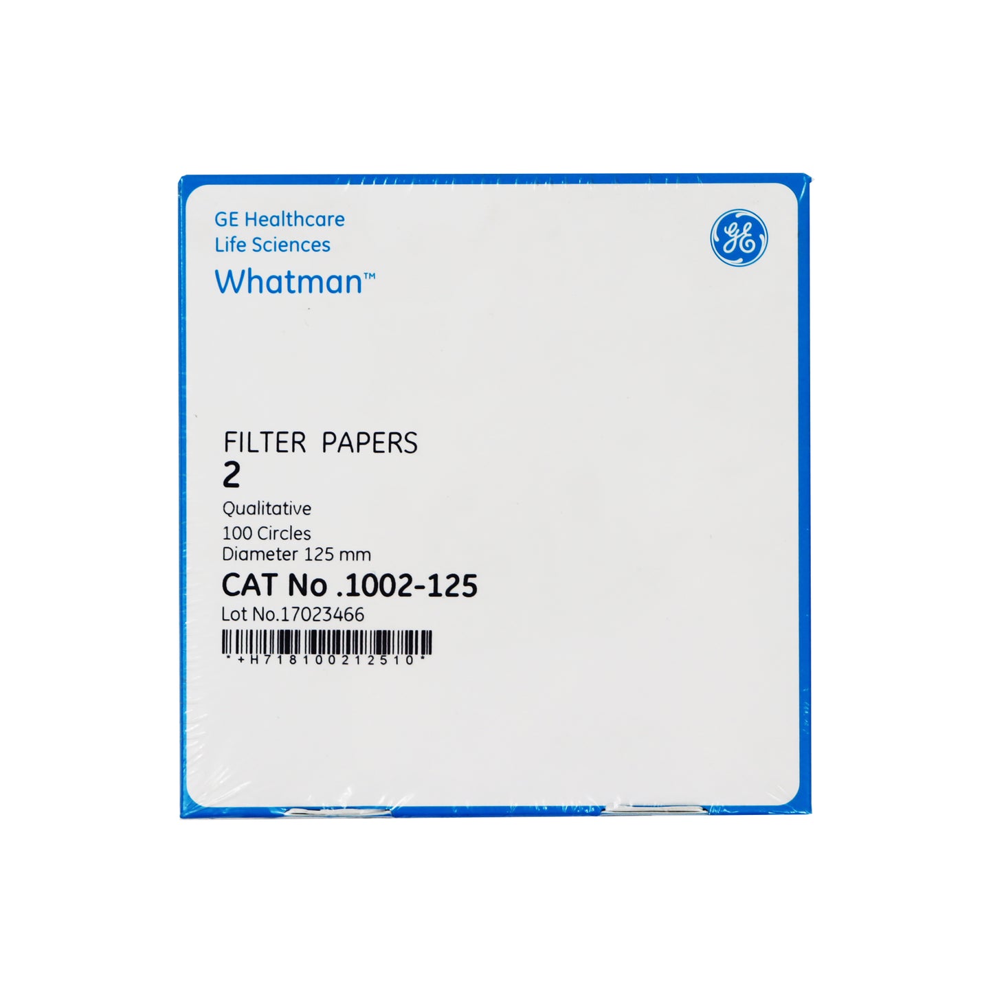 1002-125 - Papel Filtro Cualitativo # 2 De 125mm Ø Pk/100 Whatman