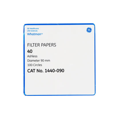 1440-090 PAPEL FILTRO CUANTITATIVO #40 DE 90 MM Ø PK/100 WHATMAN