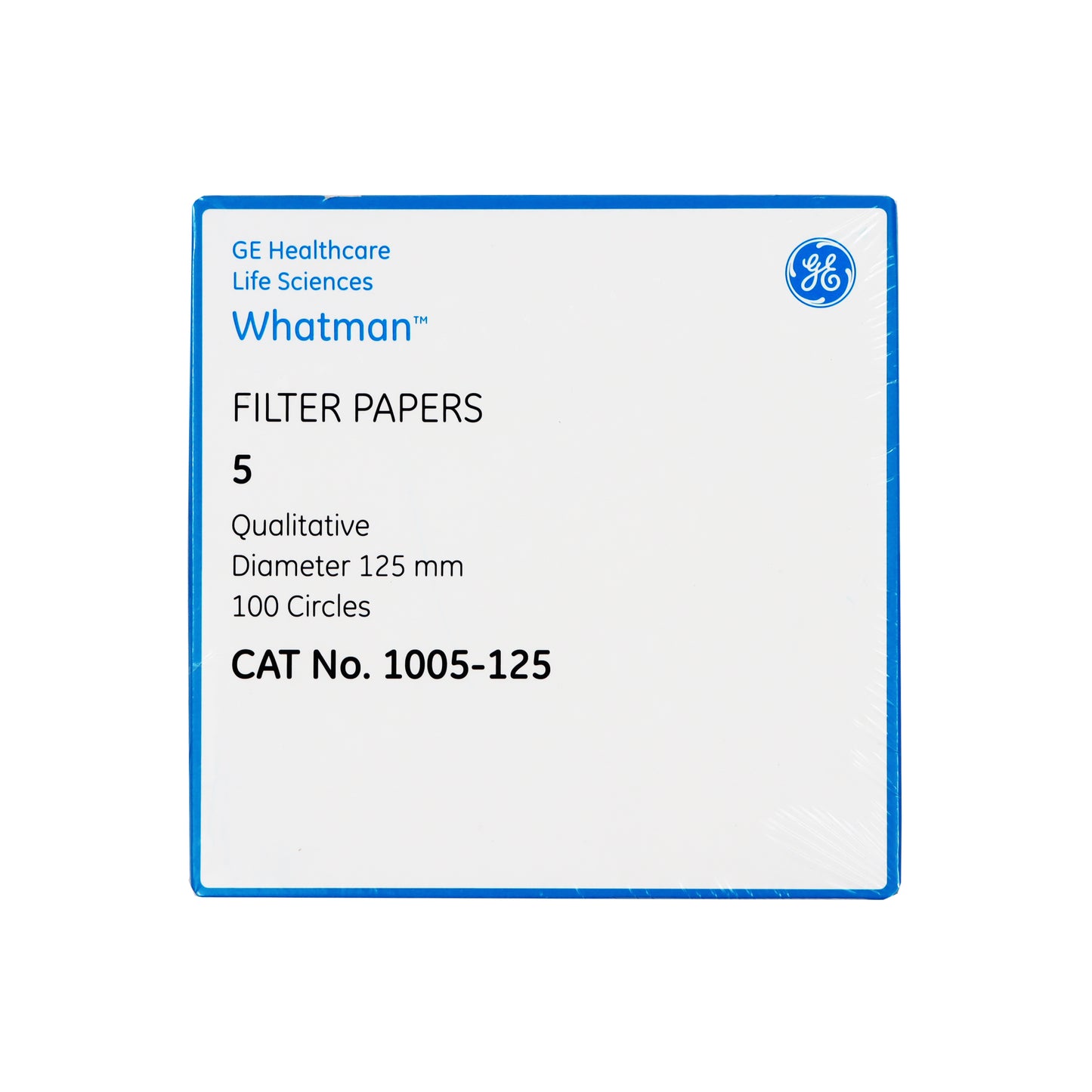 1005-125 - Papel Filtro Cualitativo #5 De 125mm Ø Pk/100 Whatman