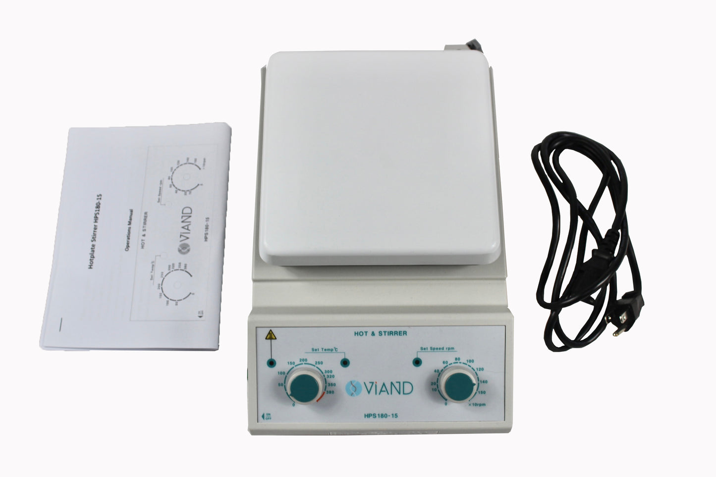 Termoagitador Plato Cerámica 7x7" 380°C 1500rpm VIAND