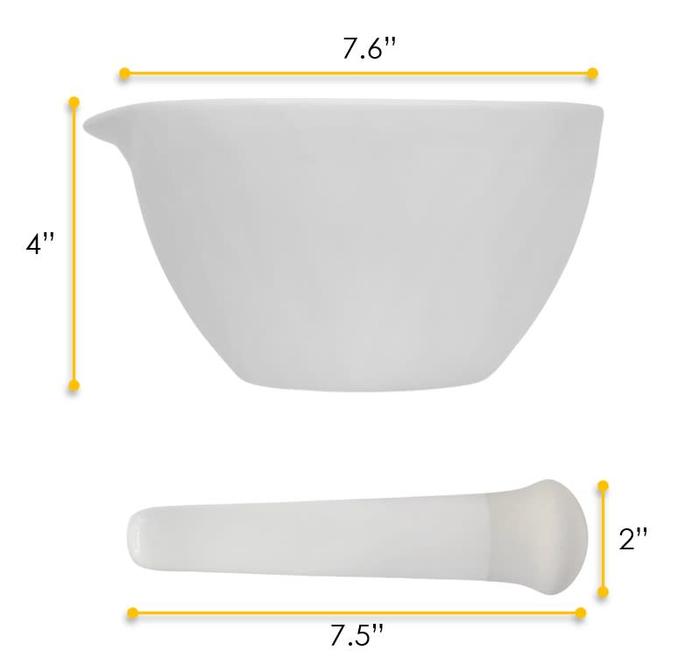 CH0540E - Mortero Con Mano De Porcelana 900ml Eisco