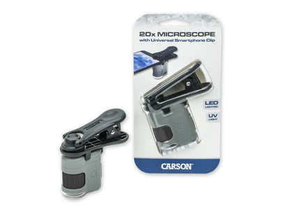 Microscopio De Bolsillo 20x C/Clip Para Smartphone Carson